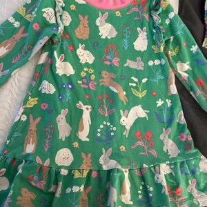 Colorful Bunny Print Dress